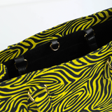 Uzi 33 | Yellow Wood Stripe | Medium Ankara Tote Bag